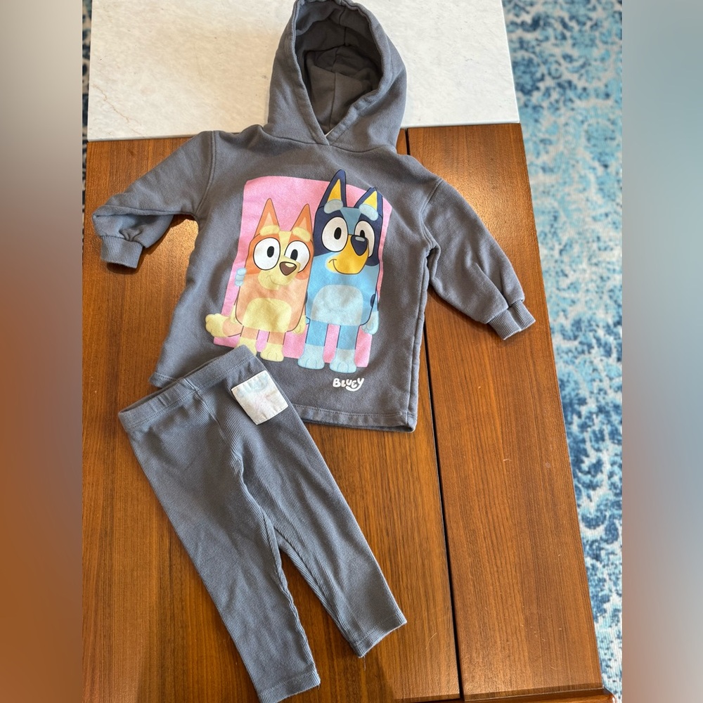 ZARA kids Bluey hoodie and leggings set